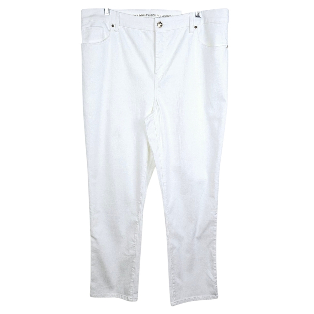Chico's #570258018 So Slimming White Girlfriend Ankle Jeans NWT